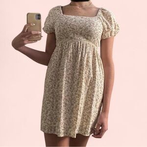 American Eagle Outfitters Puff Sleeve Babydoll Dress